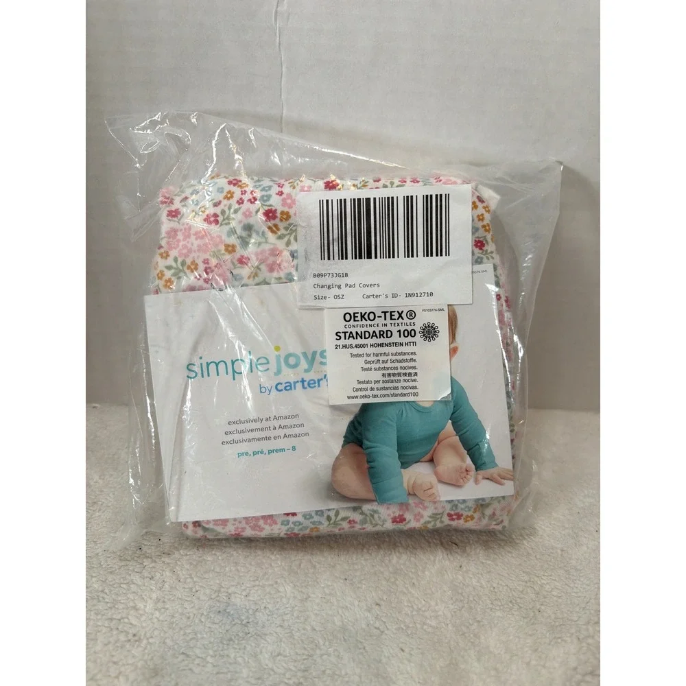 NEW Simple Joys by Carter's Changing Pad Covers Floral Print & Polka Dot‎ 2 Pack